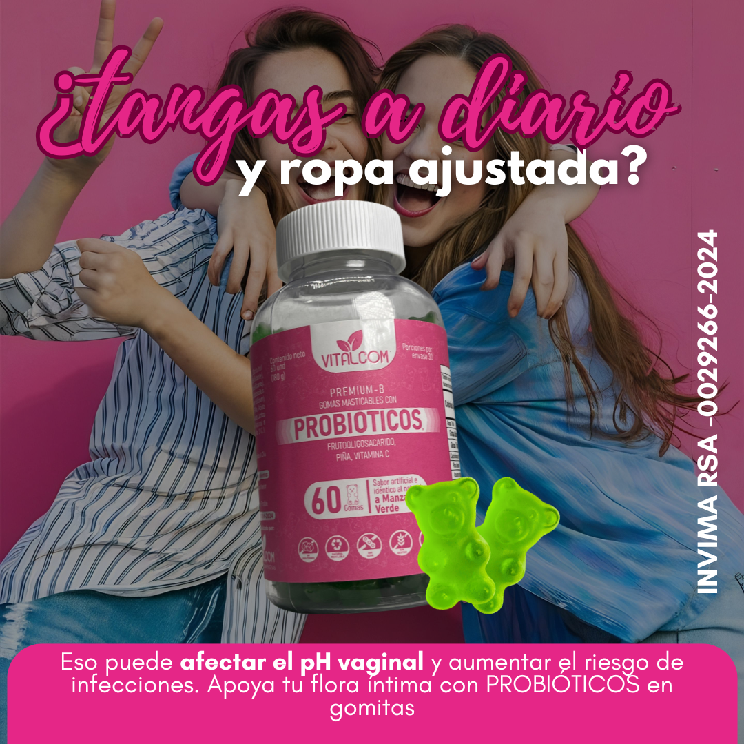 GOMAS PROBIOTICOS VITALCOM X60